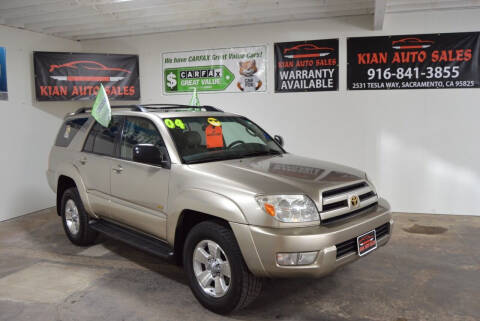 2004 Toyota 4Runner for sale at Kian Auto Sales in Sacramento CA