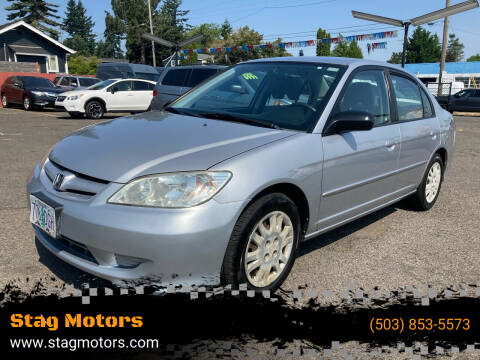 2005 Honda Civic for sale at Stag Motors in Portland OR