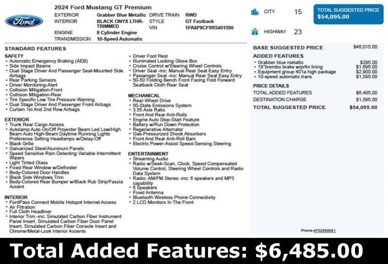 2024 Ford Mustang GT Premium