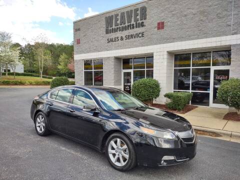 2012 Acura TL for sale at Weaver Motorsports Inc in Cary NC