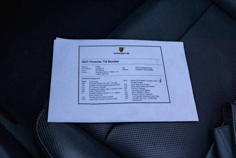 2021 Porsche 718 Boxster