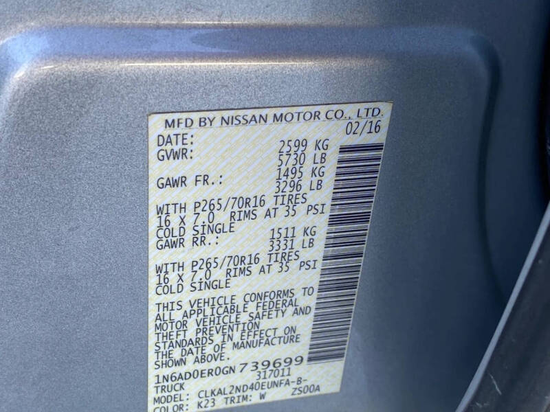 2016 Nissan Frontier