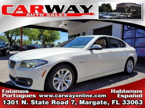 2015 BMW 5 Series for sale at CARWAY Auto Sales in Margate FL
