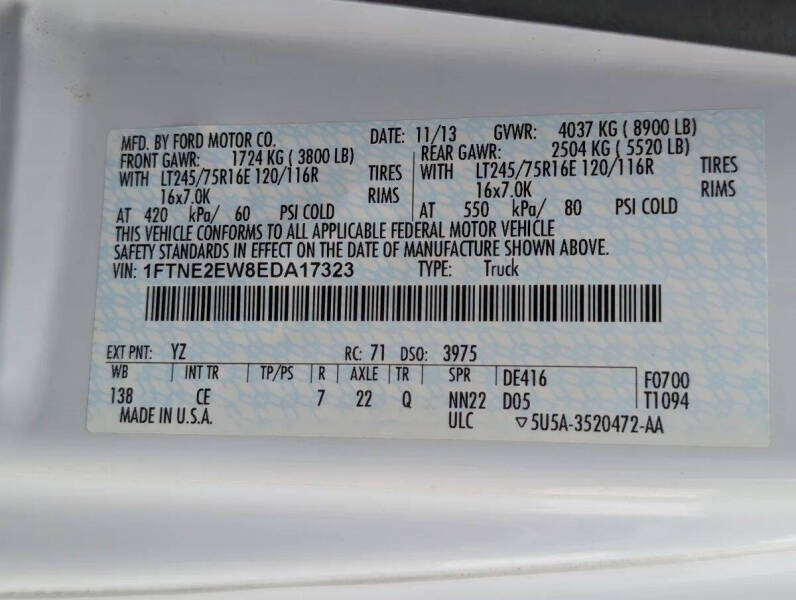 2014 Ford E-Series E-250