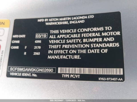 2019 Aston Martin Vantage
