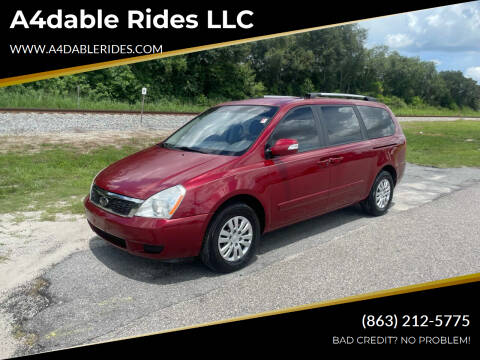 2012 Kia Sedona for sale at A4dable Rides LLC in Haines City FL