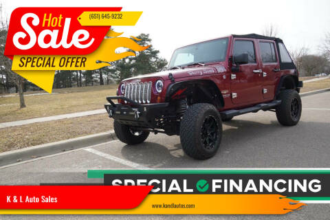 2013 Jeep Wrangler Unlimited for sale at K & L Auto Sales in Saint Paul MN