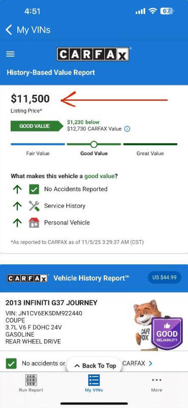 2013 Infiniti G37 Coupe Journey