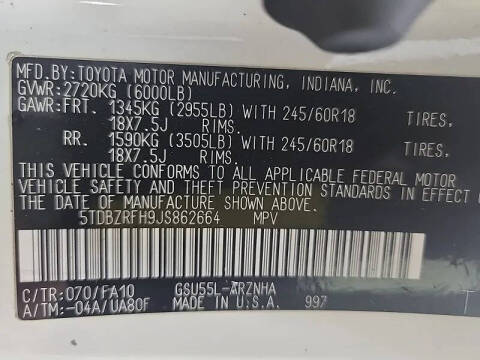 2018 Toyota Highlander LE Plus