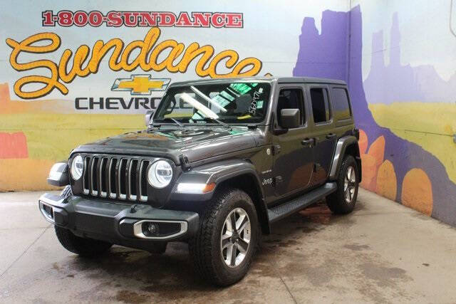 Used 2019 Jeep Wrangler Unlimited Sahara with VIN 1C4HJXEG8KW560976 for sale in Grand Ledge, MI