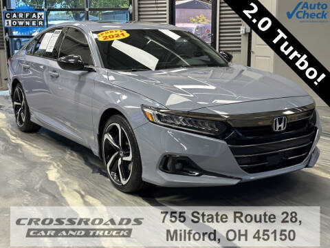 2021 Honda Accord for sale at Crossroads Car & Truck in Milford OH