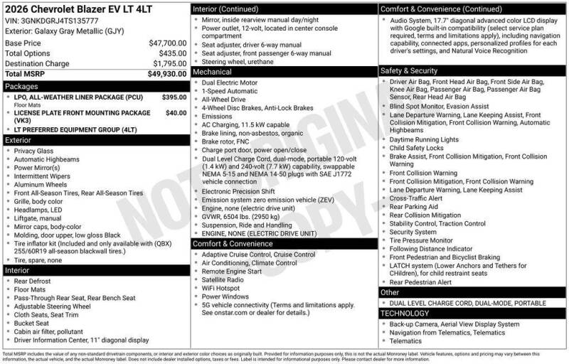 2026 Chevrolet Blazer EV LT