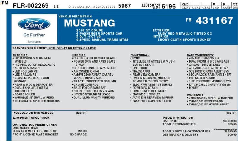 2015 Ford Mustang GT