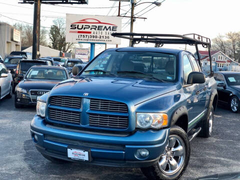 2004 Dodge Ram Pickup 1500 for sale at Supreme Auto Sales in Chesapeake VA