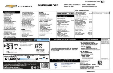 2026 Chevrolet TrailBlazer LT