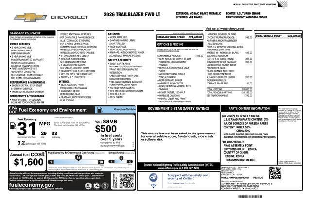 2026 Chevrolet TrailBlazer LT