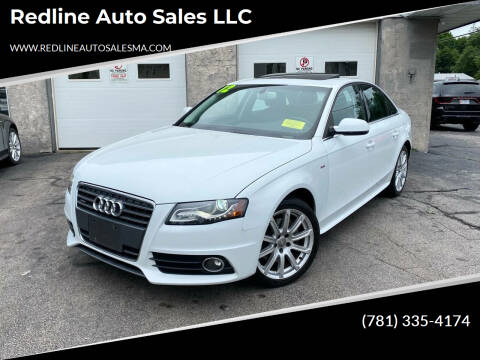 2012 Audi A4 for sale at Redline Auto Sales LLC in East Weymouth MA