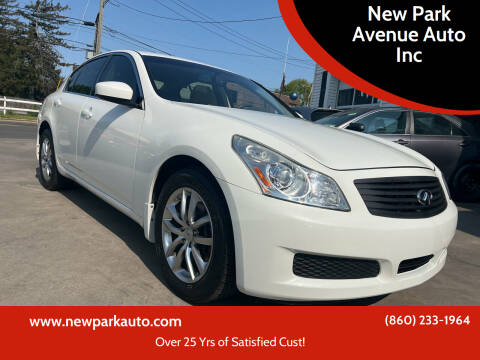 2009 Infiniti G37 Sedan for sale at New Park Avenue Auto Inc in Hartford CT