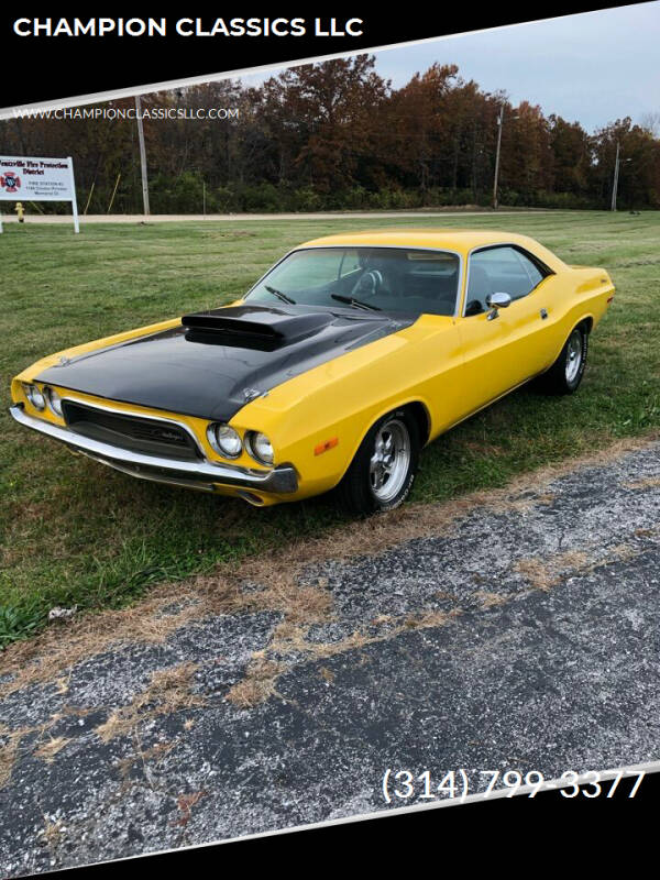 1972 Dodge Challenger for sale at CHAMPION CLASSICS LLC in Foristell MO