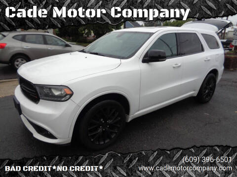 2015 Dodge Durango for sale at Cade Motor Company in Lawrence Township NJ