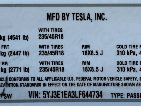2020 Tesla Model 3