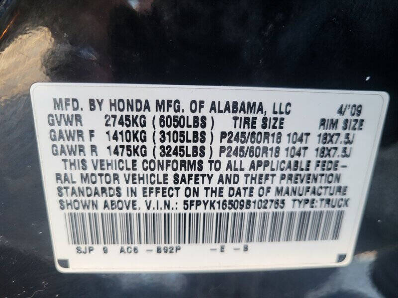 2009 Honda Ridgeline RTL w/Navi
