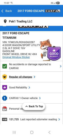 2017 Ford Escape Titanium