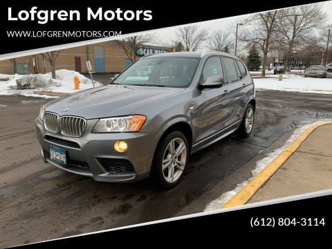 2013 BMW X3 for sale at Lofgren Motors in Wayzata MN
