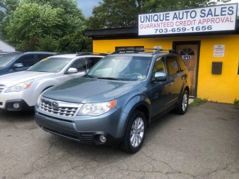 2012 Subaru Forester for sale at Unique Auto Sales in Marshall VA