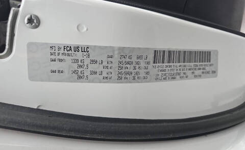 2018 Chrysler Pacifica Touring Plus