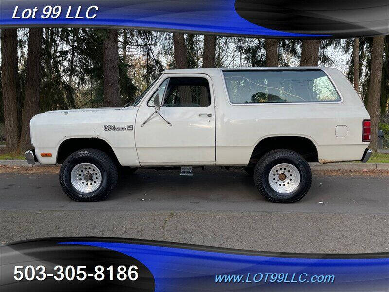 1985 Dodge Ramcharger for sale at LOT 99 LLC in Milwaukie OR