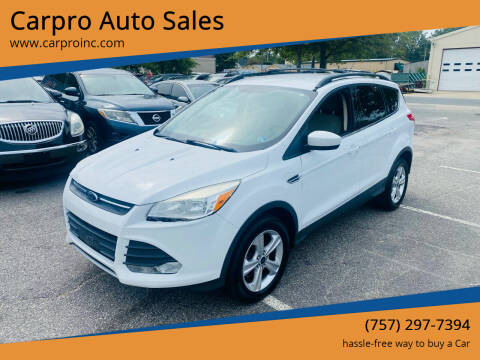 2013 Ford Escape for sale at Carpro Auto Sales in Chesapeake VA