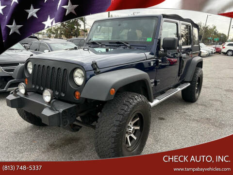 2013 Jeep Wrangler Unlimited for sale at CHECK AUTO, INC. in Tampa FL