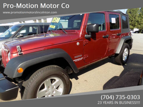 2010 Jeep Wrangler for sale at Pro-Motion Motor Co in Lincolnton NC