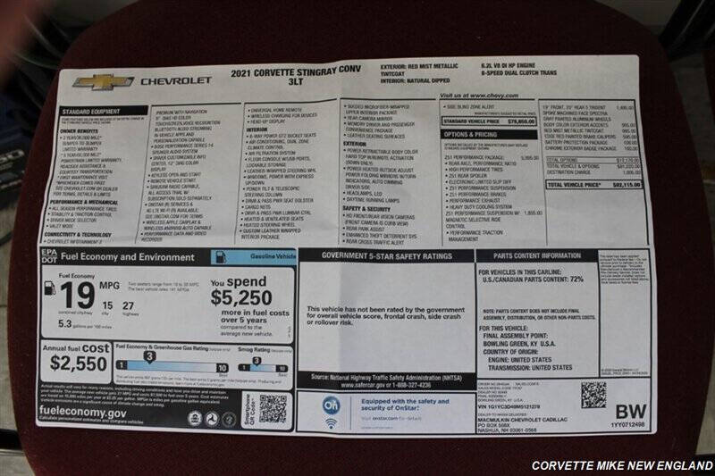 2021 Chevrolet Corvette 54