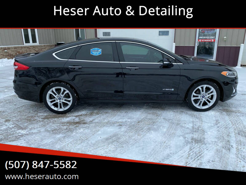 2019 Ford Fusion Hybrid for sale at Heser Auto & Detailing in Jackson MN