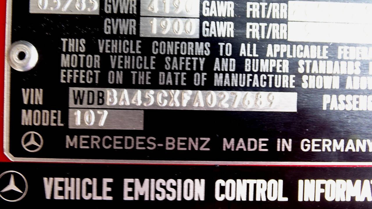 1985 Mercedes-Benz 380-Class 50