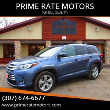 2018 Toyota Highlander for sale at PRIME RATE MOTORS in Sheridan WY