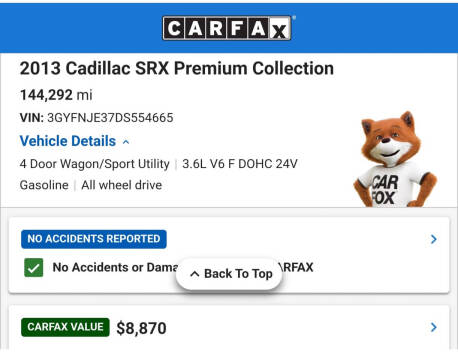 2013 Cadillac SRX Premium Collection