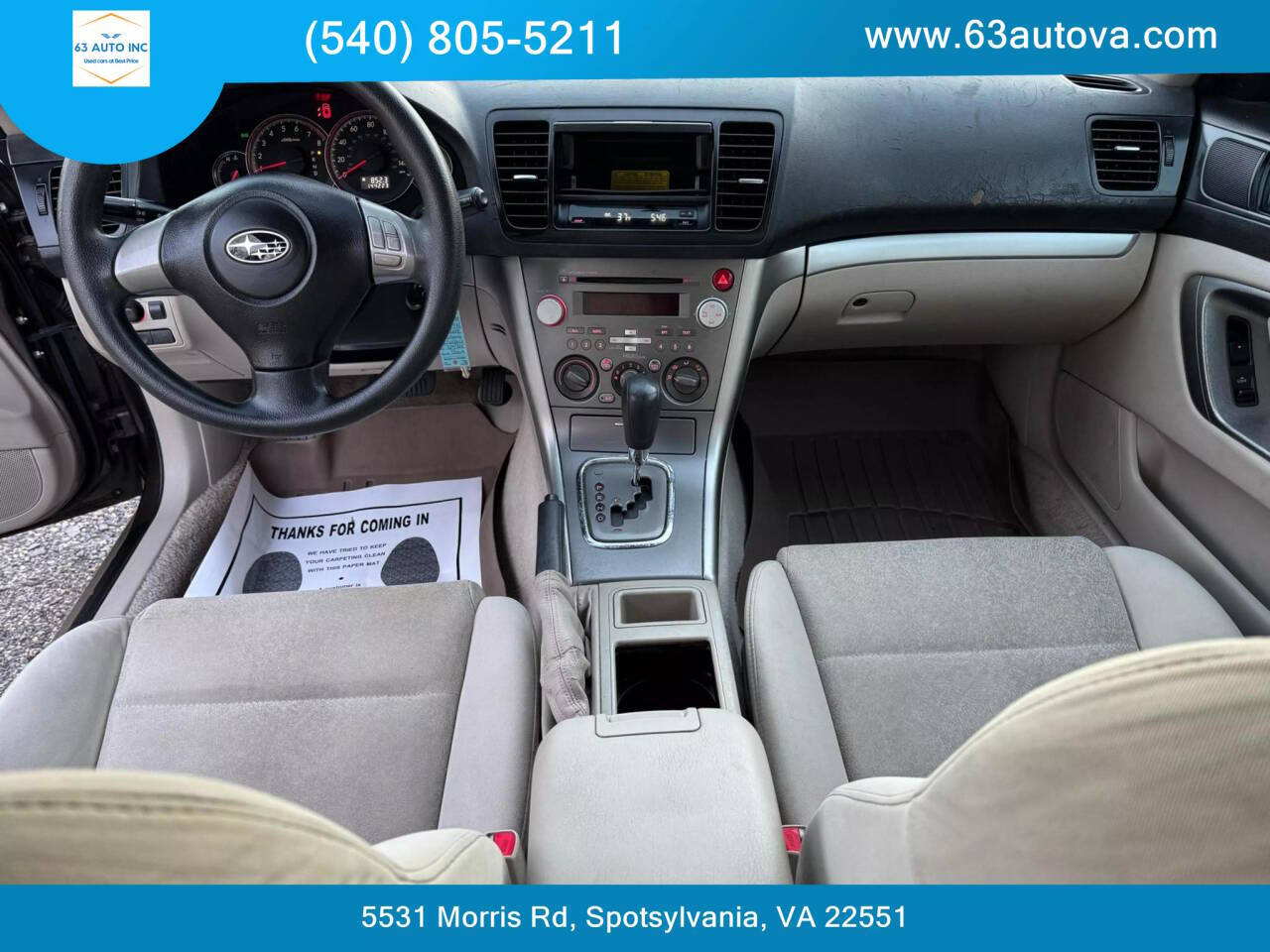 2008 Subaru Outback for sale at 63 Auto Inc in Spotsylvania, VA