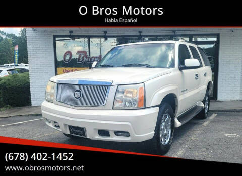 2002 Cadillac Escalade for sale at O Bros Motors in Marietta GA