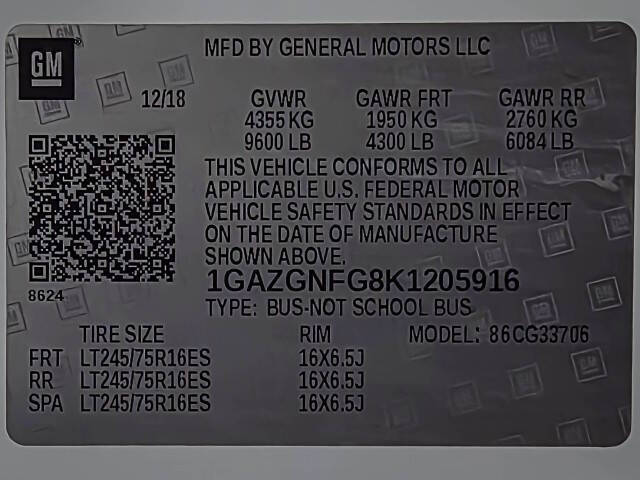 2019 Chevrolet Express LS 3500