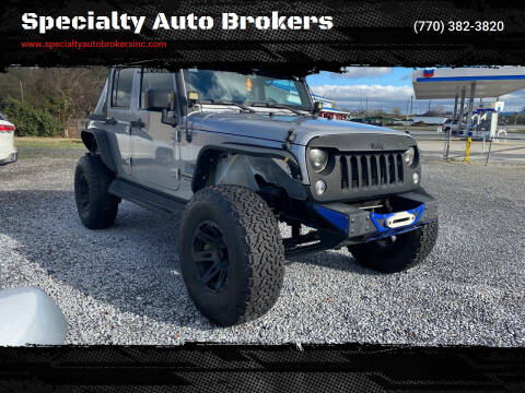 2015 Jeep Wrangler Unlimited for sale at Specialty Auto Brokers in Cartersville GA