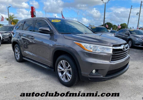 2014 Toyota Highlander for sale at AUTO CLUB OF MIAMI, INC in Miami FL