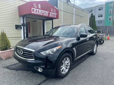 2014 Infiniti QX70 for sale at Champion Auto LLC in Quincy MA
