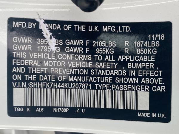 2019 Honda Civic Sport