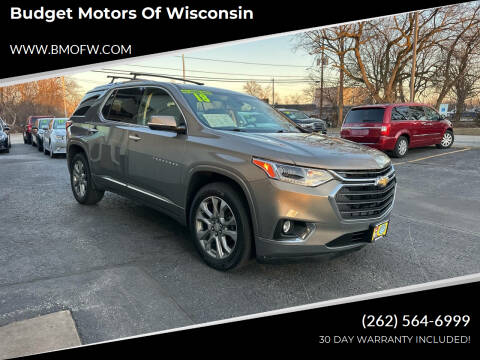2018 Chevrolet Traverse for sale at Budget Motors of Wisconsin in Racine WI