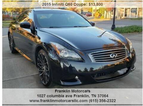2015 Infiniti Q60 Coupe for sale at Franklin Motorcars in Franklin TN