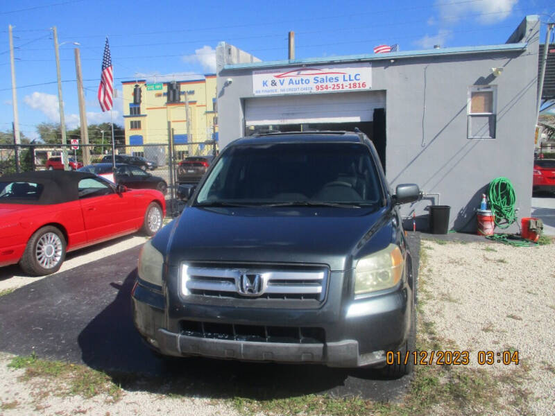 2006 Honda Pilot for sale at K & V AUTO SALES LLC in Hollywood FL