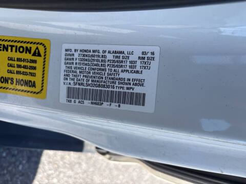2016 Honda Odyssey SE